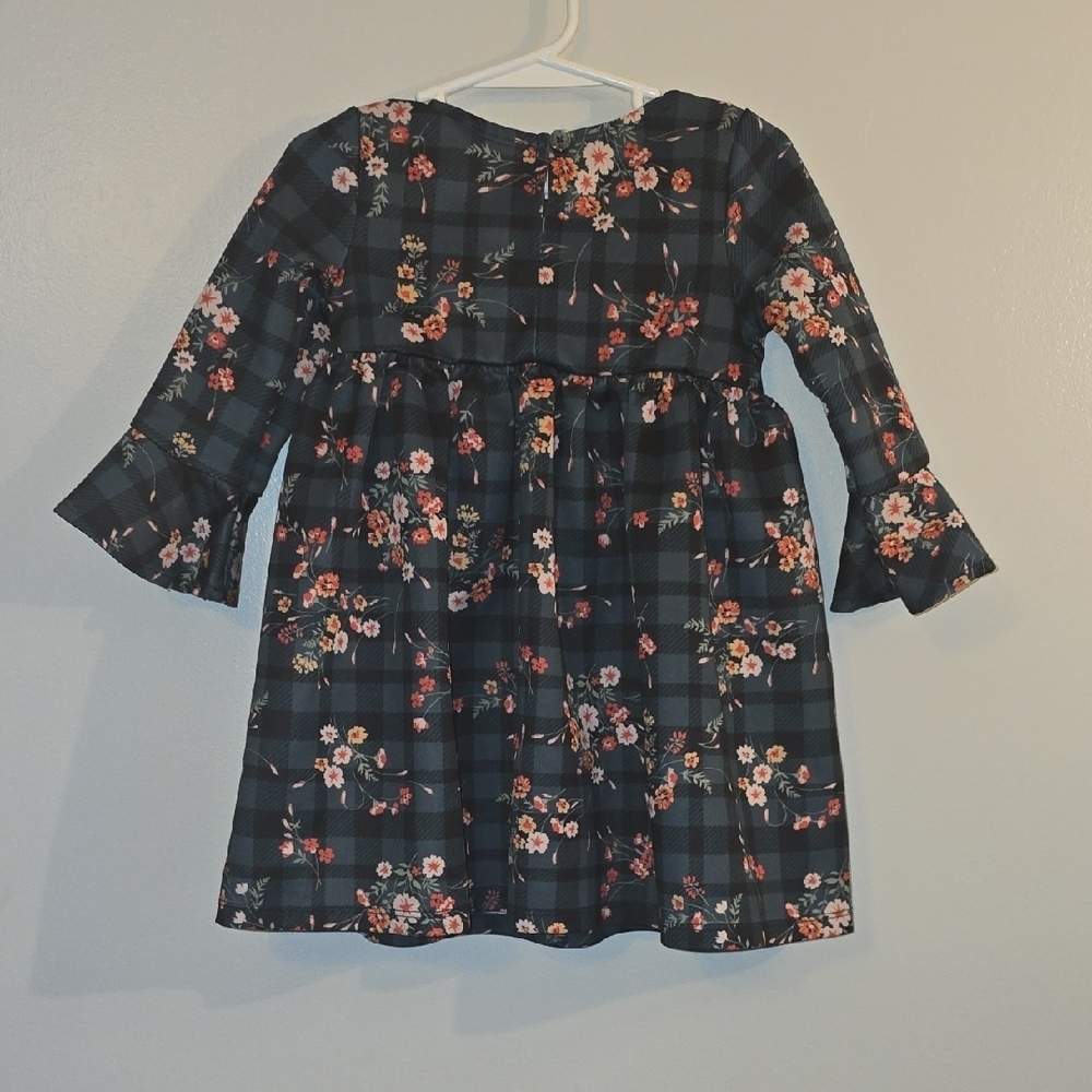 Charming Floral Kids Dress with Bell Sleeves LOT-P - Picture 6 of 7